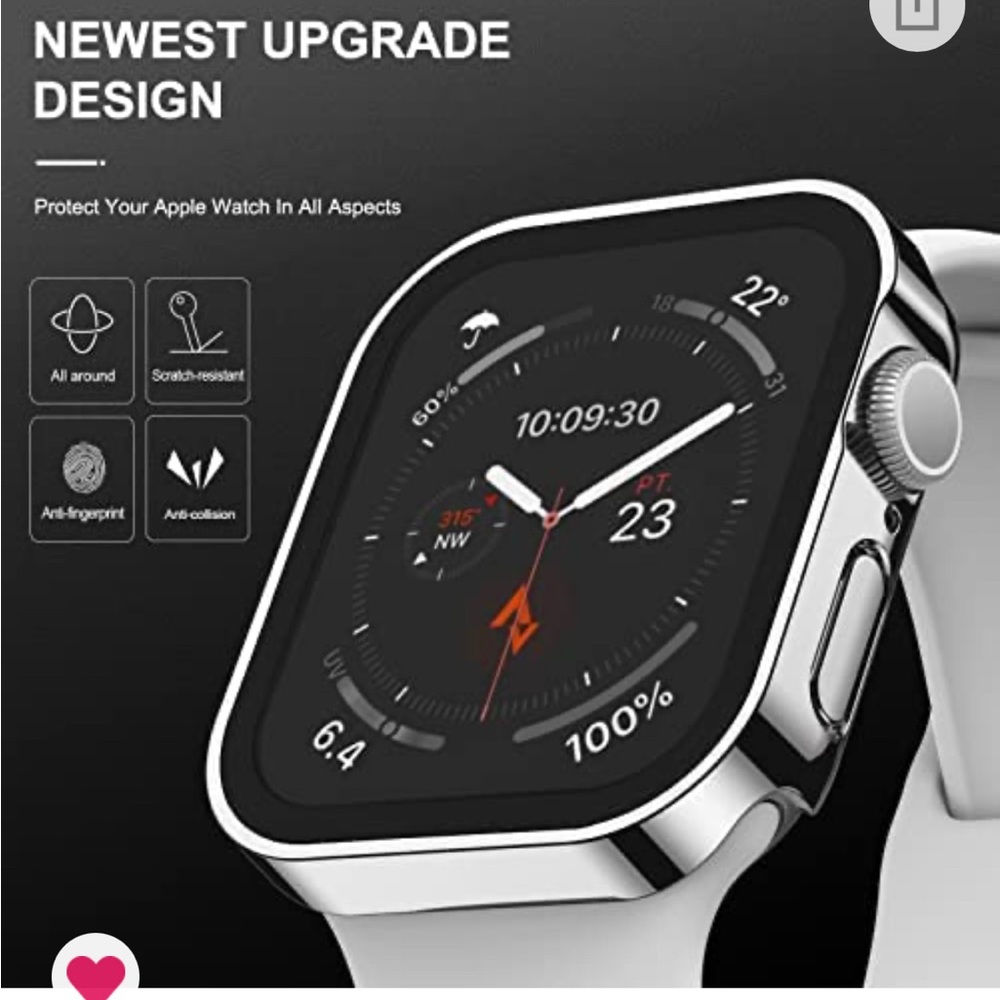 Adepoy 2 Pack Hard Case Compatible with Apple Watch 44mm Series 6 SE Series 5 - Picture 2 of 12